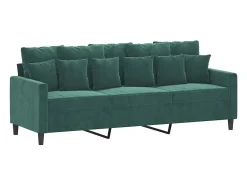 Sofá| Sofá de 3 lugares 180 cm veludo -escuro PT541037 Verde