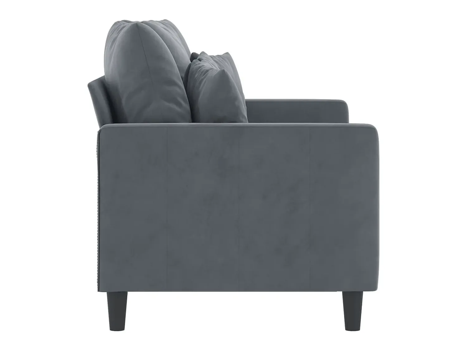 Online vidaxl Sofá de 2 lugares 120 cm veludo cinza-escuro Cinzento