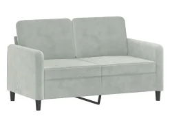 Sale Sofá de 2 lugares 120 cm veludo cinzento-claro PT402384 Cinzento claro