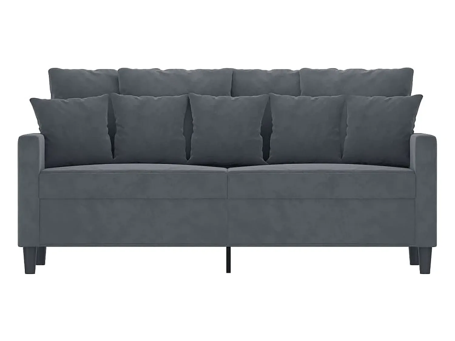 Outlet Sofá de 2 lugares 140 cm veludo cinza-escuro PT338213 Cinzento