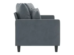 Outlet Sofá de 2 lugares 140 cm veludo cinza-escuro PT338213 Cinzento