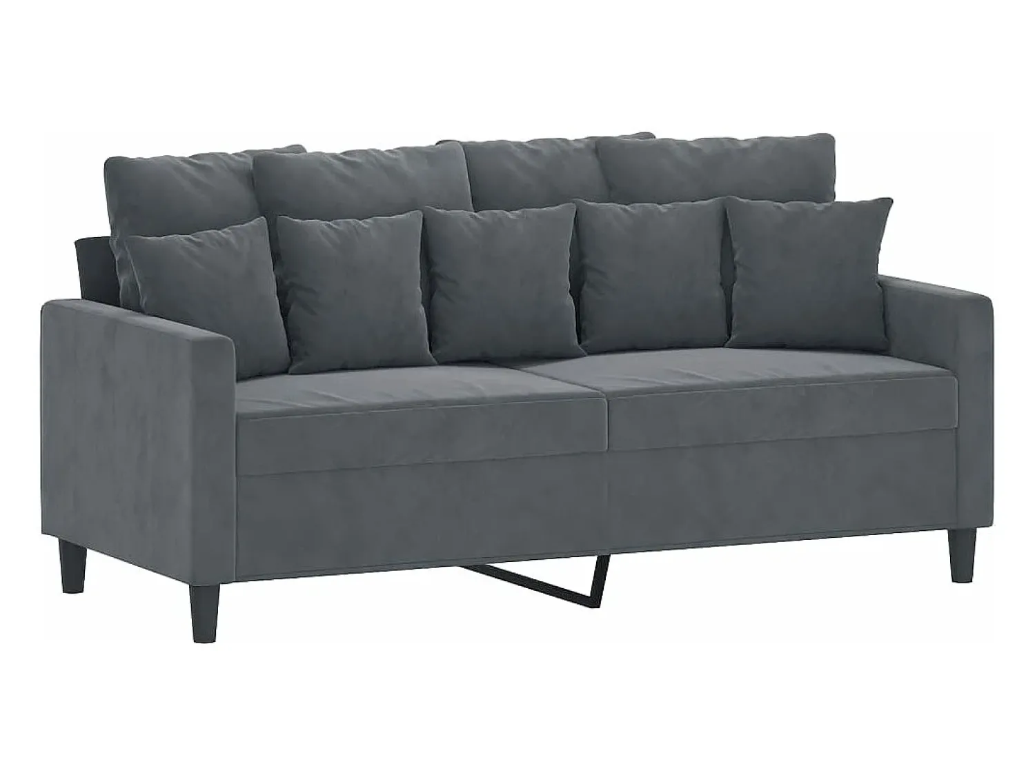 Outlet Sofá de 2 lugares 140 cm veludo cinza-escuro PT338213 Cinzento