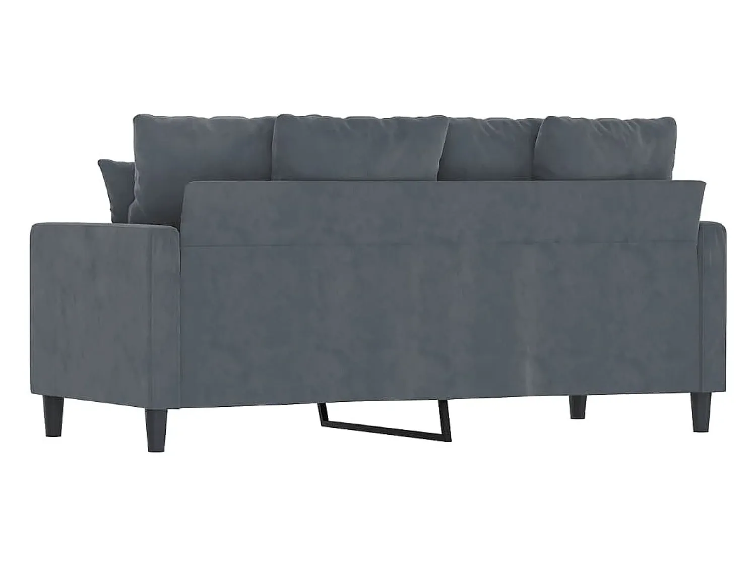 Outlet Sofá de 2 lugares 140 cm veludo cinza-escuro PT338213 Cinzento