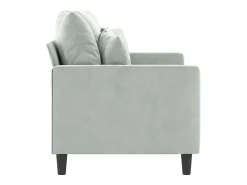Sofá*vidaxl Sofá de 2 lugares 120 cm veludo -claro Cinzento