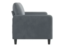 Sofá de 2 lugares 140 cm veludo cinza-escuro PT305615^ Sofá