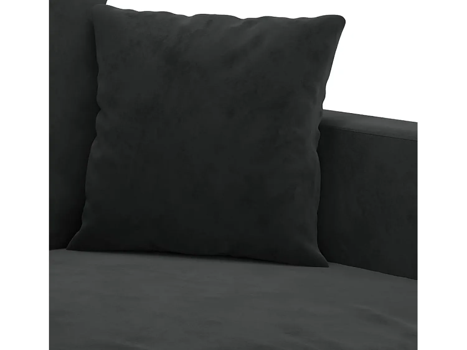 Sofá|vidaxl Sofá de 3 lugares 180 cm veludo Preto