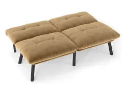 Sale Sofá de 2 lugares - Sofá reto com encosto rebatível e pernas em metal - veludo Castanho