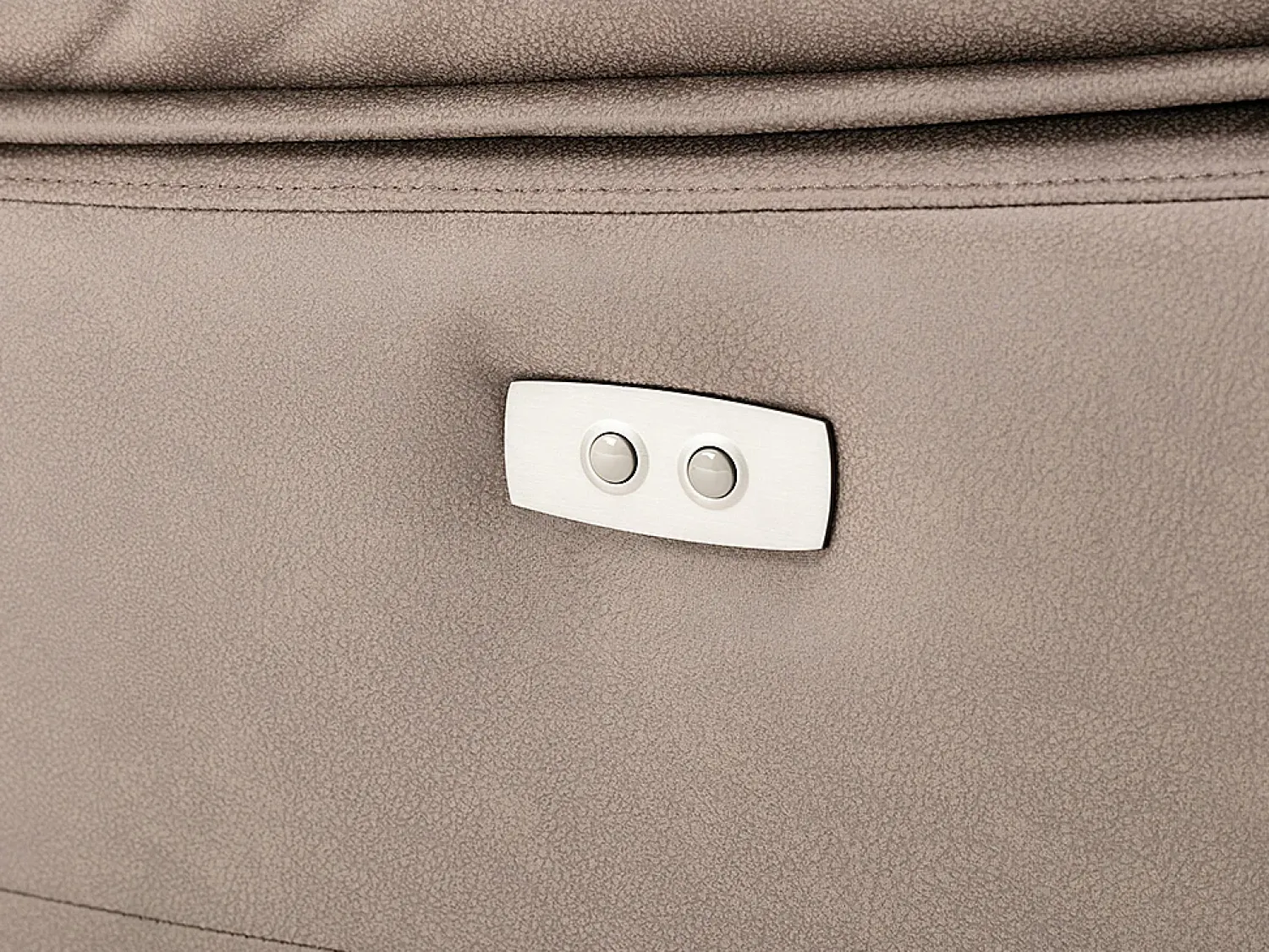 Sofá|Vente-unique Sofá de 3 lugares articulado elétrico em tecido com 1 porta USB DOLENE Taupe