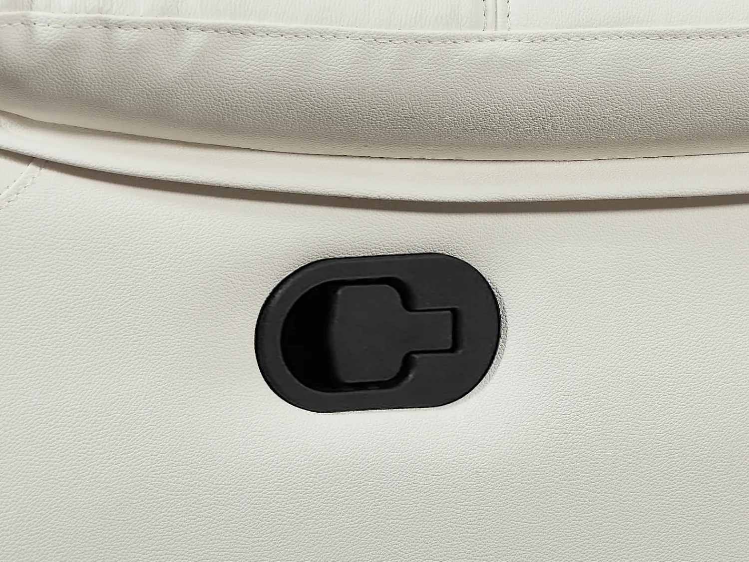 Sofá|Vente-unique Sofá de 3 lugares articulado em pele branca estilo contemporâneo VINETA Branco