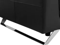 Online Vente-unique Sofá de 3 lugares articulado elétrico em pele de vaca com apoios de cabeça BREYT II Preto