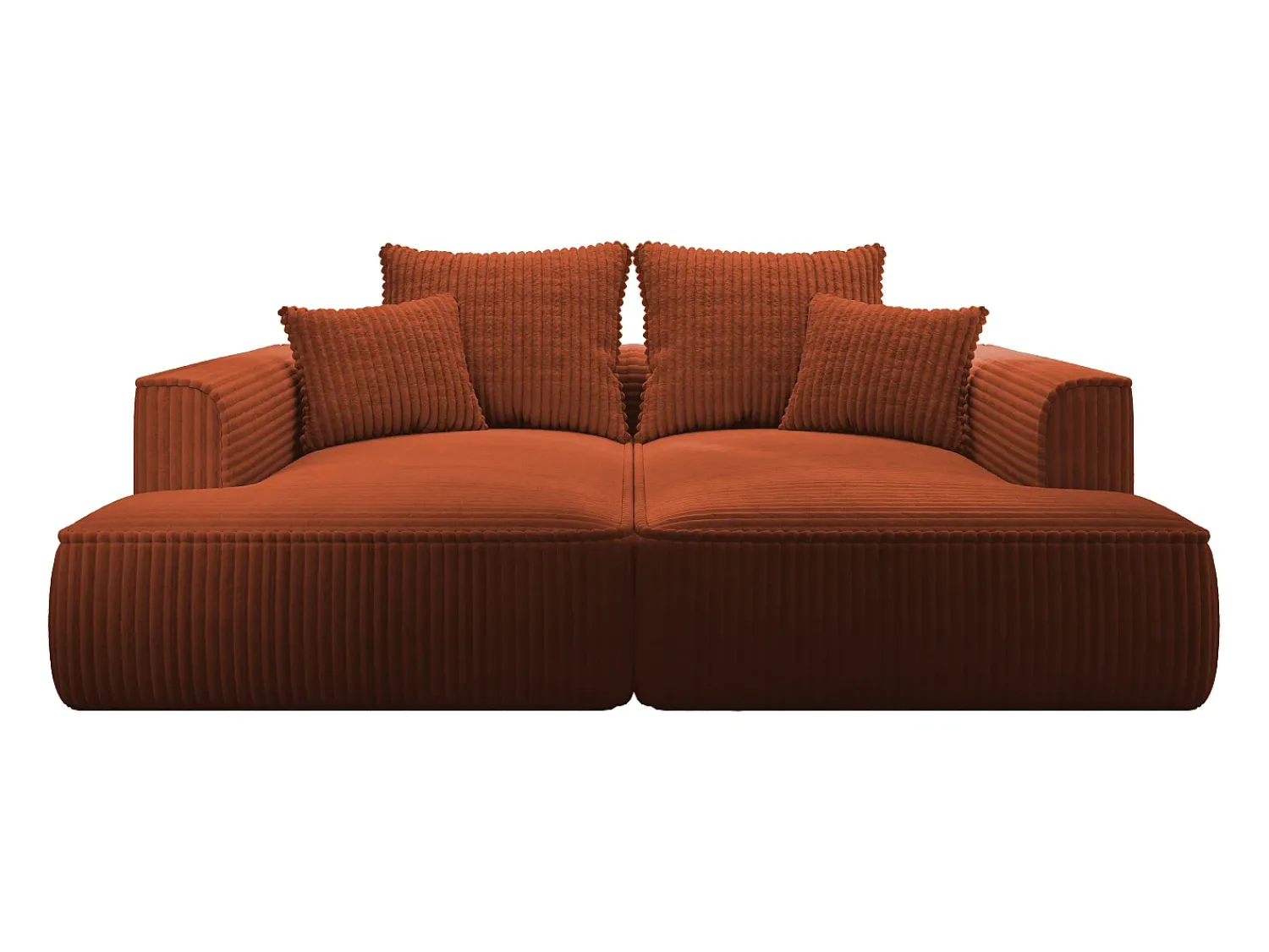 Vente-unique Sofá de 3 lugares assento profundo em veludo canelado grosso design PINETA^ Sofá