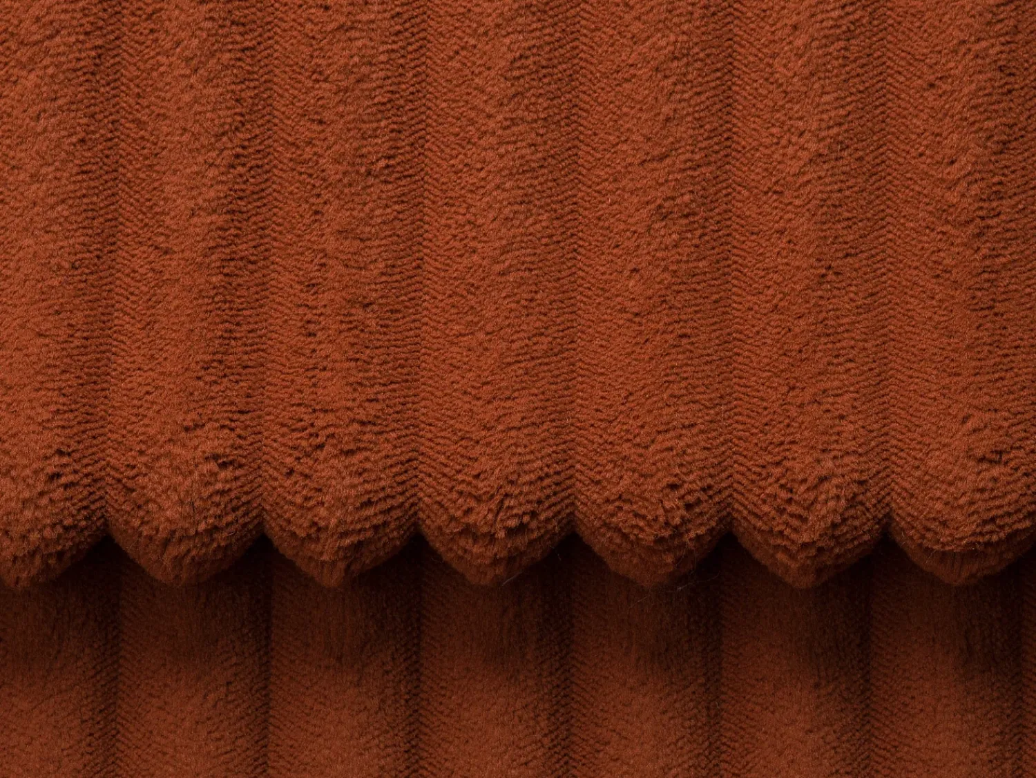 Vente-unique Sofá de 3 lugares assento profundo em veludo canelado grosso design PINETA^ Sofá