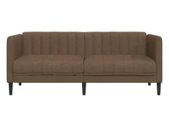Clearance vidaxl Sofá de 2 lugares camurça artificial Castanho