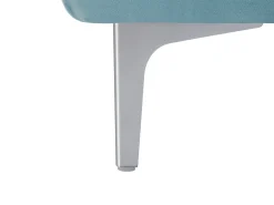 Sofá|Vente-unique Sofá de 3 lugares chesterfield em veludo azul pastel e pés em metal EDWINA Azul claro