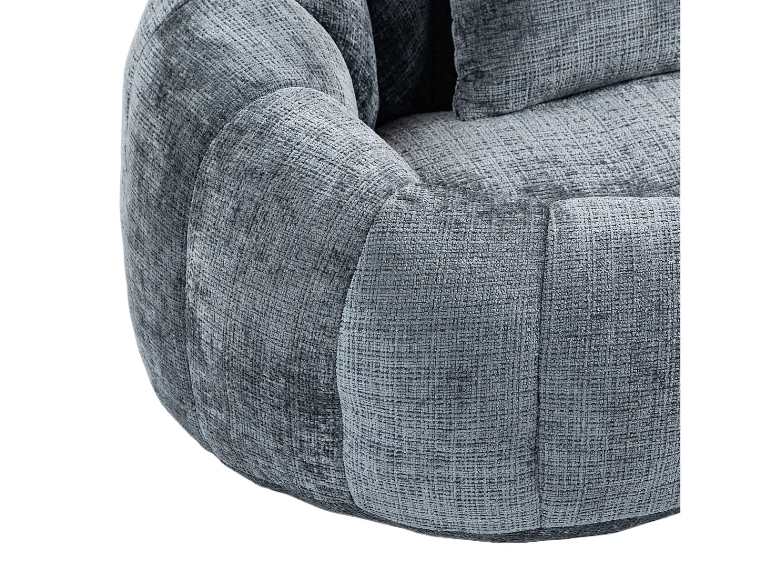Sofá*Hauss Spole Sofá de 2 lugares com almofada - Sofá para adultos e crianças - Tecido chenille Cinzento
