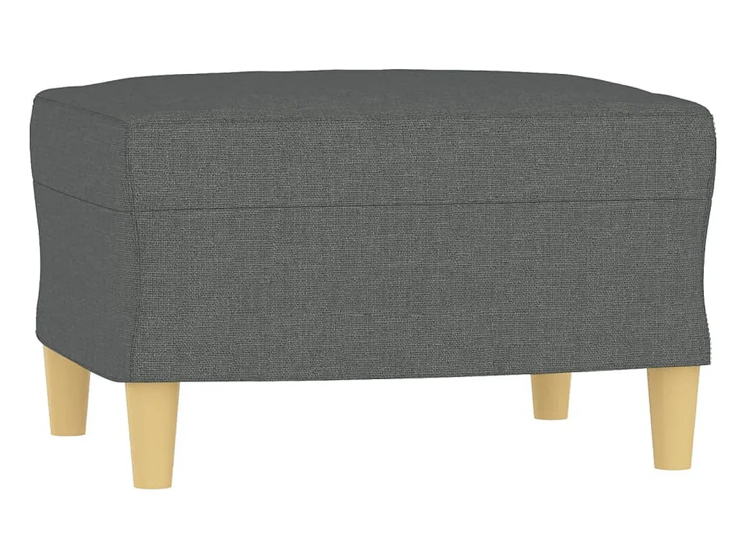 Sofá de 3 lugares com apoio de pés 180 cm tecido cinza-escuro PT299805^ Sofá