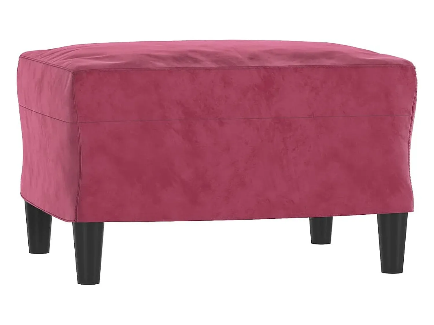 Sofá* Sofá de 3 lugares com apoio de pés 180 cm veludo tinto PT279507 Vermelho