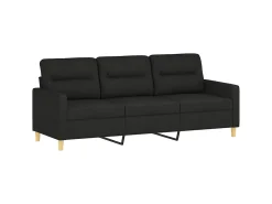Sofá de 3 lugares com apoio de pés 180 cm tecido PT488267^ Sofá