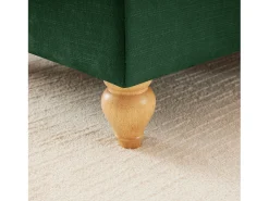 Hauss Spole Sofá de 2 lugares com apoio lombar e saia plissada removível - Tecido chenille -^ Sofá