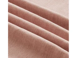 New Hauss Spole Sofá de 2 lugares com apoio lombar e saia plissada removível - Tecido chenille - Rosa