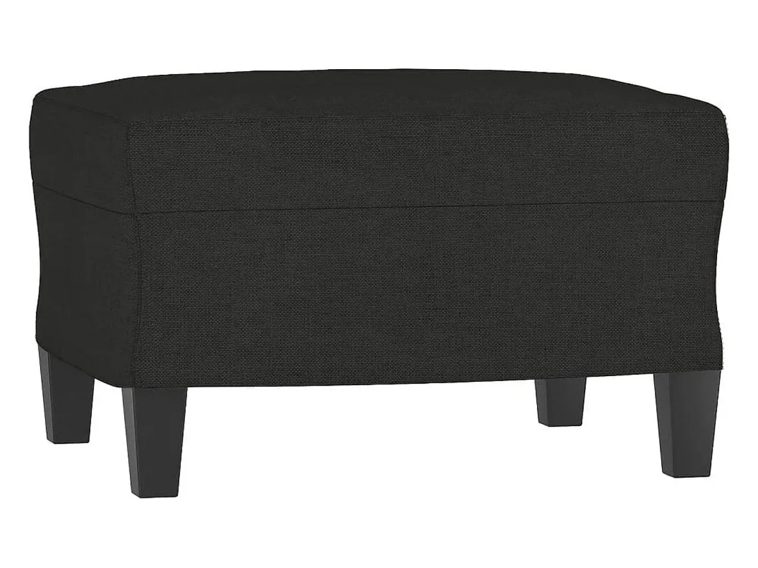 Sofá* Sofá de 3 lugares com apoio de pés 180 cm tecido PT976932 Preto