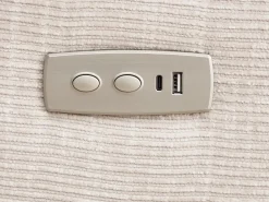 Sofá|Vente-unique Sofá de 2 lugares com articulado elétrico e massagem em tecido chenille KOCENI Bege
