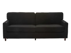 Sofá de 2 lugares com iluminação LED - Sofá reto com suporte para copos e bolsos laterais - chenille^ Sofá