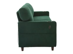Sofá| Sofá de 2 lugares com iluminação LED - Sofá reto com suporte para copos e bolsos laterais - chenille Verde