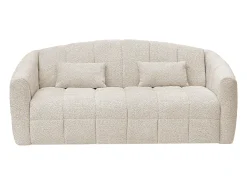 Outlet Vente-unique Sofá de 3 lugares conversível abertura rápida em tecido bouclé colchão 20 cm RETUNA Bege