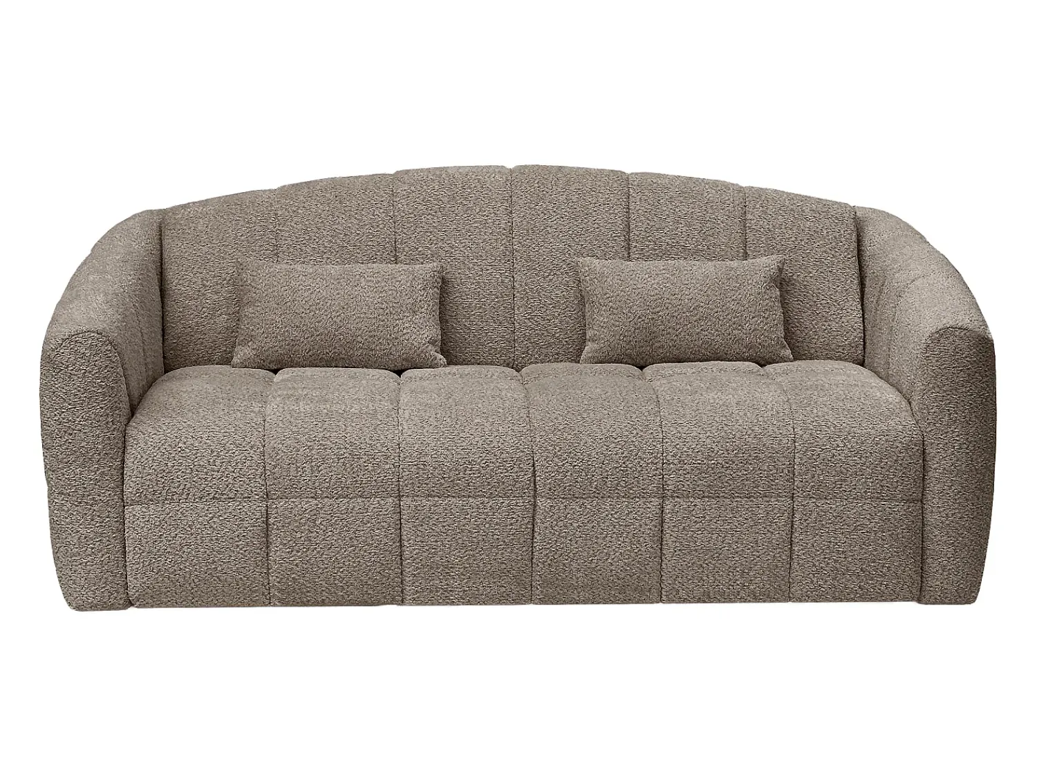 Sofá|Vente-unique Sofá de 3 lugares conversível abertura rápida em tecido bouclé área de dormir 140 cm RETUNA Taupe