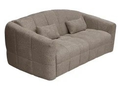 Sofá|Vente-unique Sofá de 3 lugares conversível abertura rápida em tecido bouclé área de dormir 140 cm RETUNA Taupe