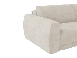 Sofá|Maison Céphy Sofá de 3 lugares conversível expresso em tecido chenille 140 cm colchão 16 cm VOMERA Bege