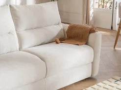 Sale Maison Céphy Sofá de 4 lugares conversível abertura rápida tecido chenille 16 cm DOVENA da Bege