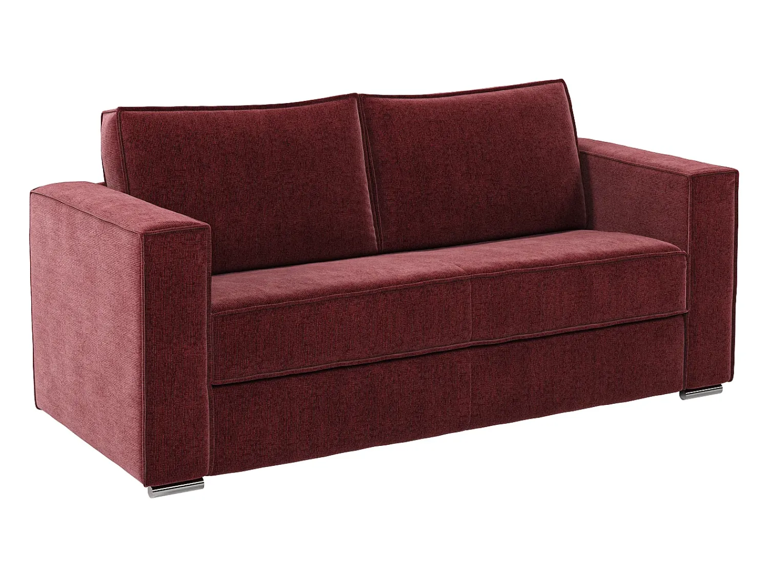 Vente-unique Sofá de 4 lugares conversível abertura rápida em tecido chenille área de dormir 160cm - 22cm LORETO^ Sofá