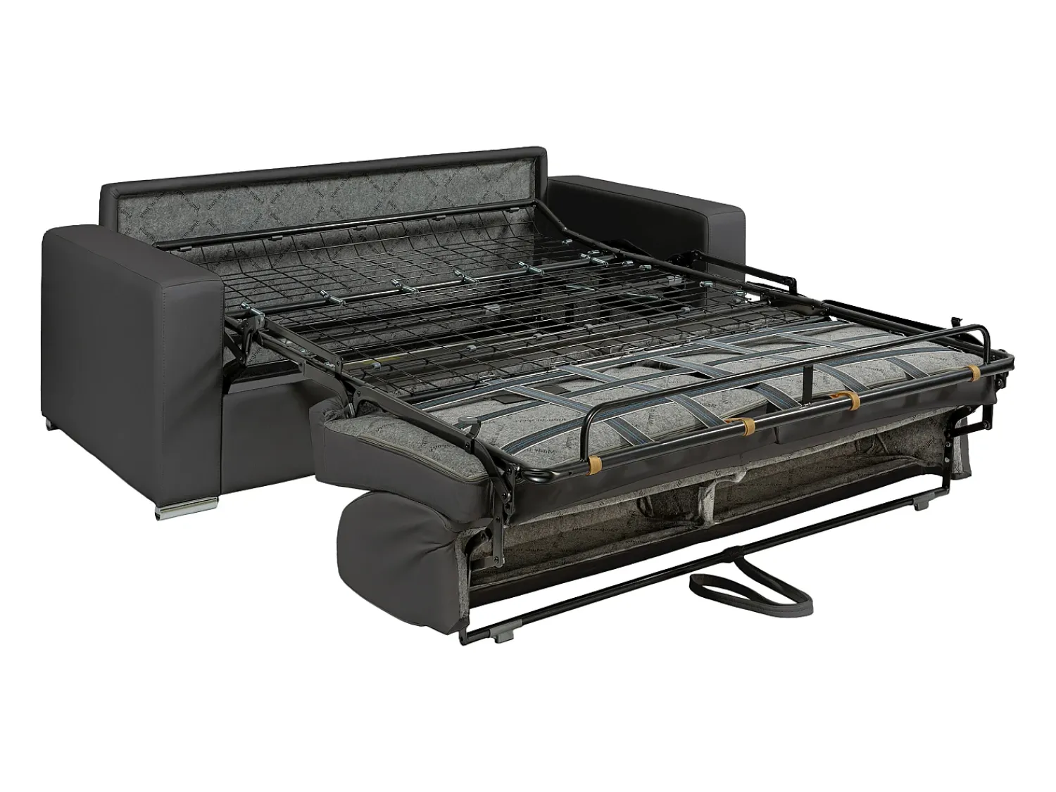 Best Vente-unique Sofá de 3 lugares conversível expresso em couro . Cama 140 cm. Colchão 14 cm. CALITO Taupe
