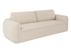Sofá|Maison Céphy Sofá de 4 lugares conversível abertura rápida em tecido chenille 13 cm SELIVO da Bege