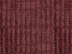 Sofá*Vente-unique Sofá de 3 lugares conversível abertura rápida em tecido chenille ripas largas -22cm LORETO Bordeaux