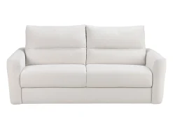 Sofá|Maison Céphy Sofá de 3 lugares conversível abertura rápidao em tecido chenille 13 cm DOVENA de Bege