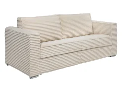 Vente-unique Sofá de 4 lugares convertível abertura rápida veludo canelado grosso 160 cm LORETO^ Sofá