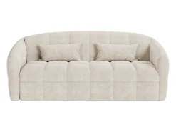 Sofá*Vente-unique Sofá de 3 lugares convertível expresso em veludo colchão 16 cm RETUNA Bege