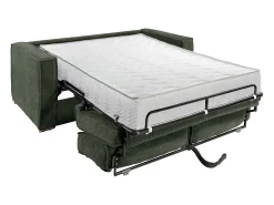 Sofá*Vente-unique Sofá de 4 lugares convertível veludo canelado bege LORETO Verde pinho