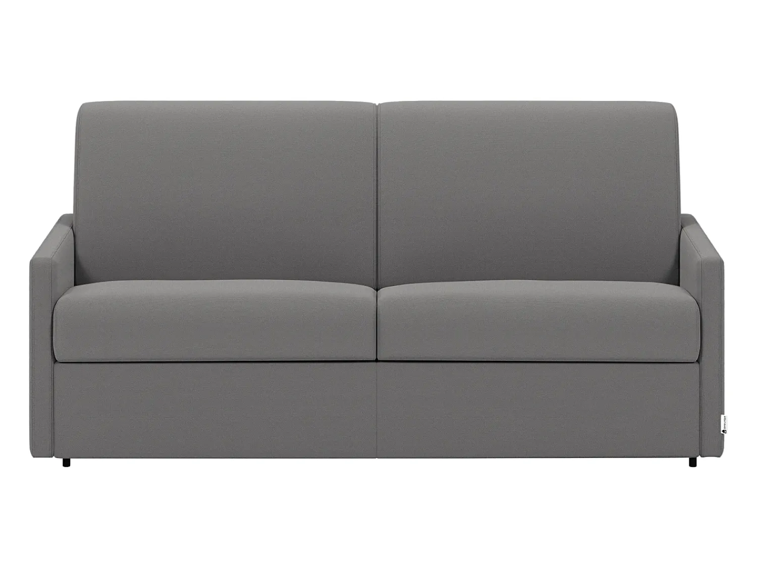 Sofá*Vente-unique Sofá de 4 lugares convertível de abertura rápida em tecido cinza. Colchão de espuma de 14 cm - CALIFE Cinzento claro