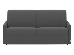 Best Vente-unique Sofá de 3 lugares convertível de abertura rápida em tecido cinza. Colchão de espuma 14 cm - CALIFE Cinzento