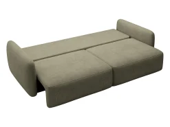 Hot Vente-unique Sofá de 3 lugares convertível tecido texturizado VOPOZA Verde