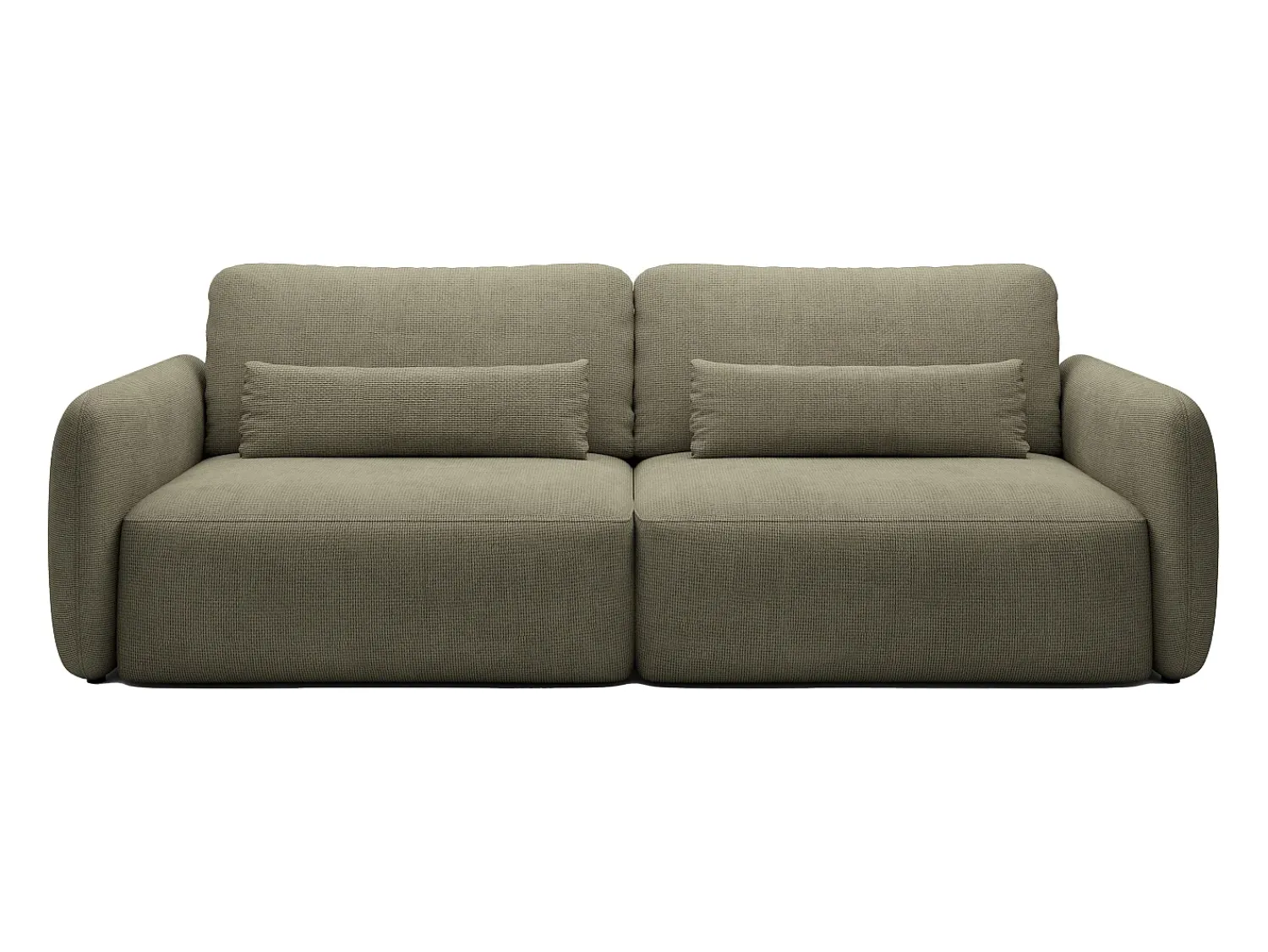 Hot Vente-unique Sofá de 3 lugares convertível tecido texturizado VOPOZA Verde