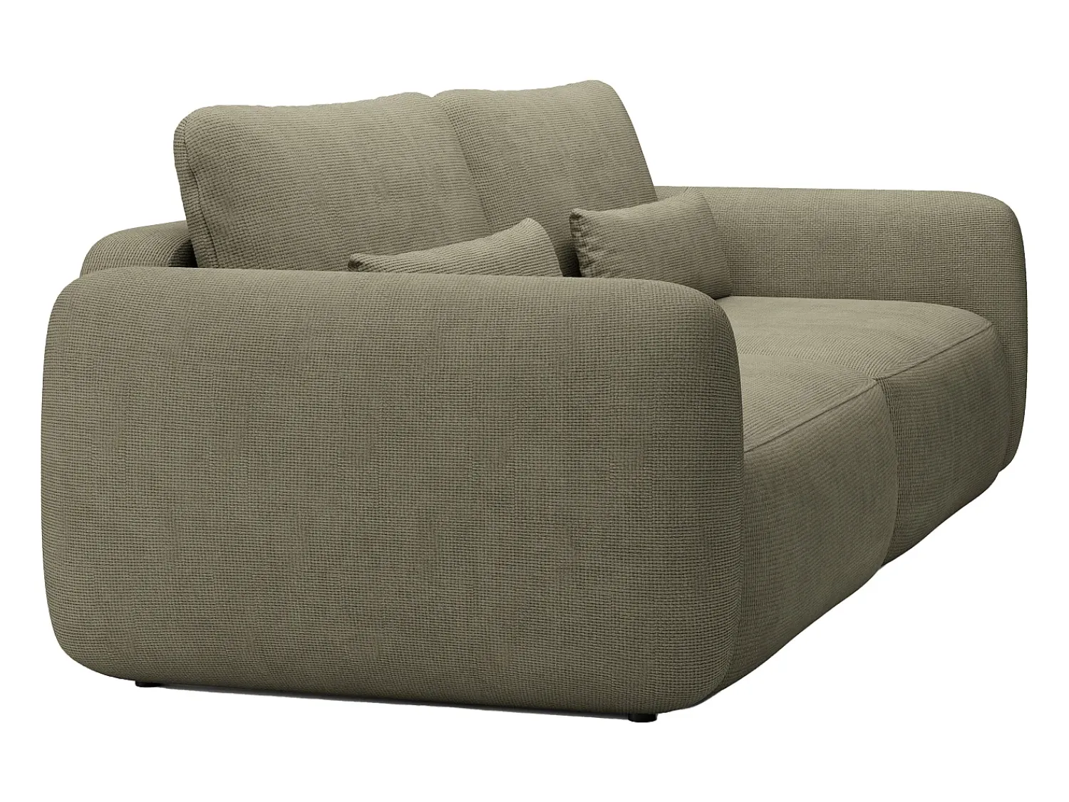 Hot Vente-unique Sofá de 3 lugares convertível tecido texturizado VOPOZA Verde