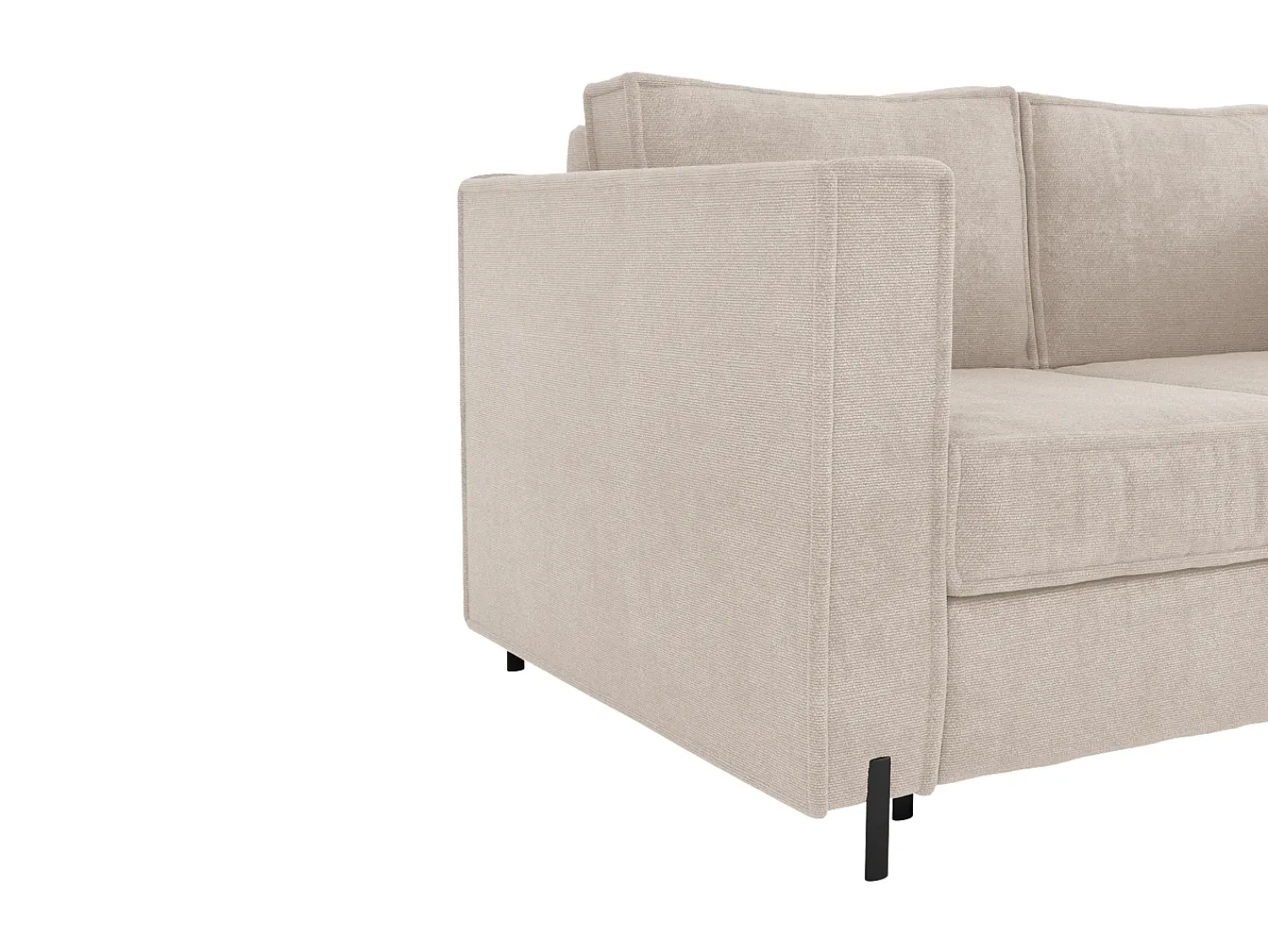 Discount Vente-unique Sofá de 3 lugares convertível abertura rápida tecido texturizado colchão 14 cm ELORYA Bege