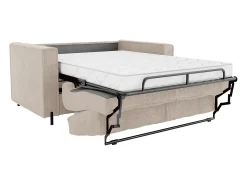 Discount Vente-unique Sofá de 3 lugares convertível abertura rápida tecido texturizado colchão 14 cm ELORYA Bege