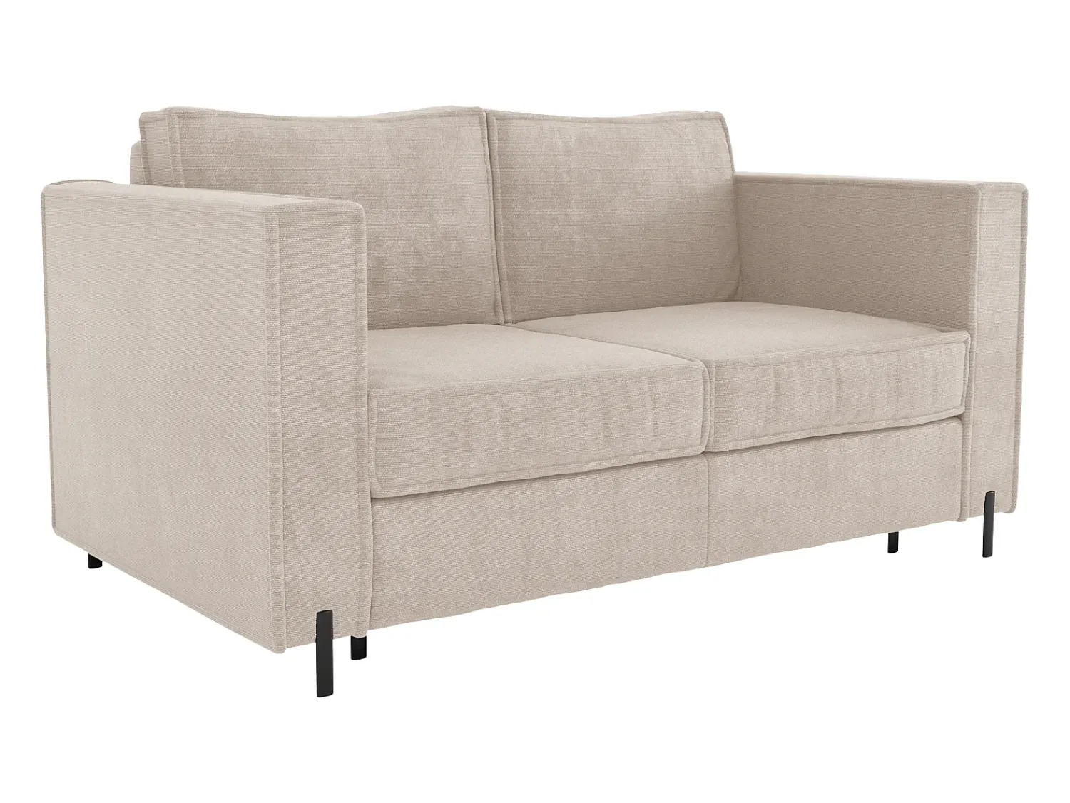 Discount Vente-unique Sofá de 3 lugares convertível abertura rápida tecido texturizado colchão 14 cm ELORYA Bege
