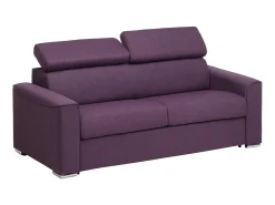 Discount Vente-unique Sofá de 3 lugares convertível de abertura rápida em tecido - Cinza - VIZIR Violeta